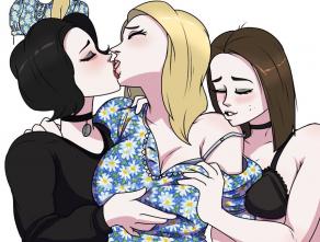 3girls doomer_girl kissing rule34 // 856x649 // 106.1KB