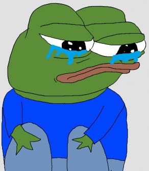 Pepe crying sad // 656x755 // 38.9KB